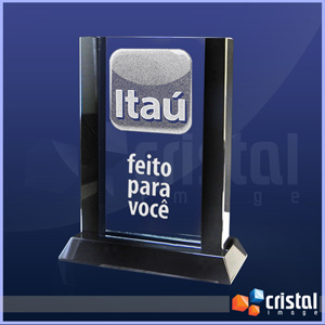Placa em Cristal Optico Para Premiacao