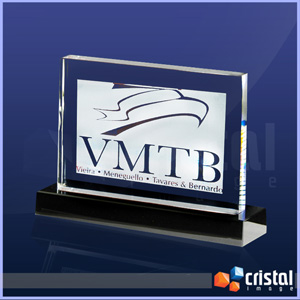 Placa em Cristal Transparente Com Gravacao