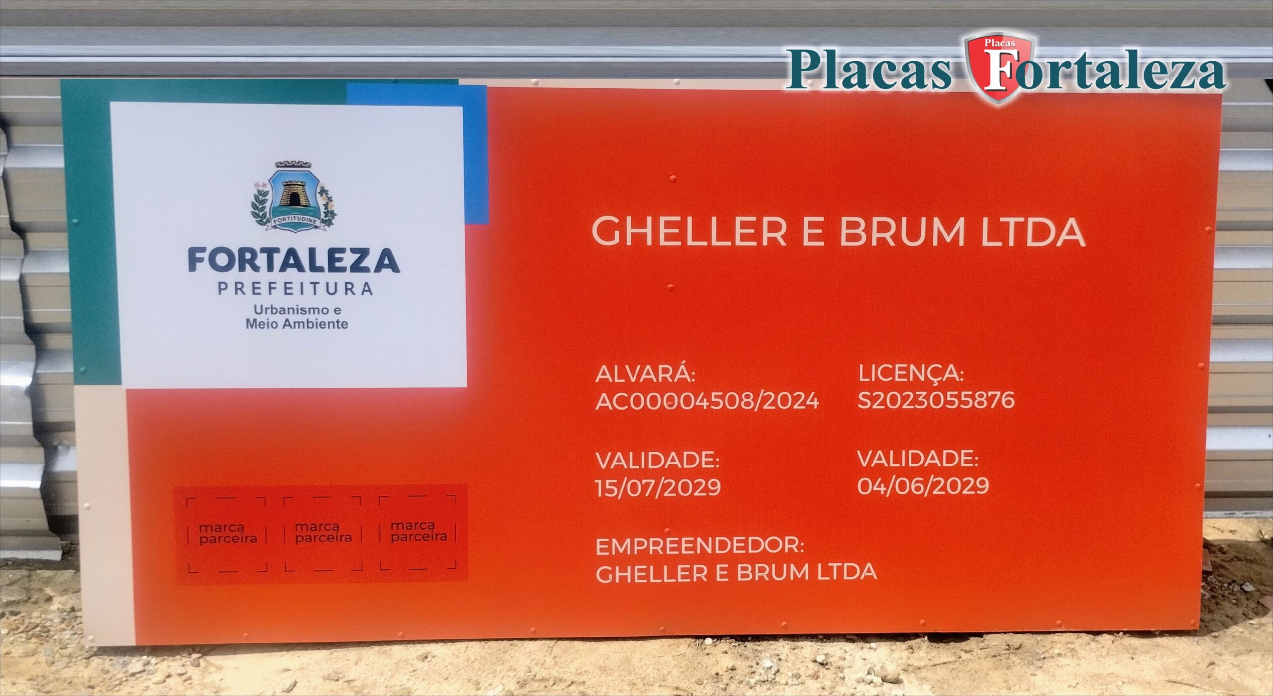 Placa Indicativapara Edificações em Fortaleza