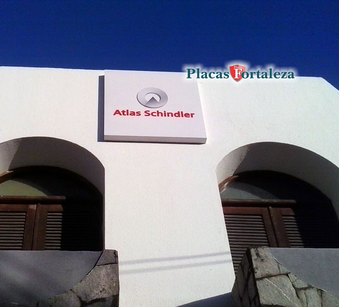 Placa Luminosa de ACM com Letreiro em Acrílico