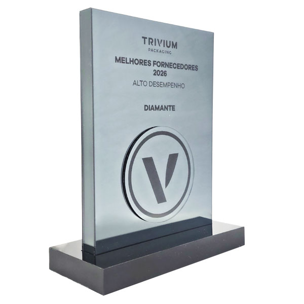 Placa Melhores Fornecedores do Ano - Trivium