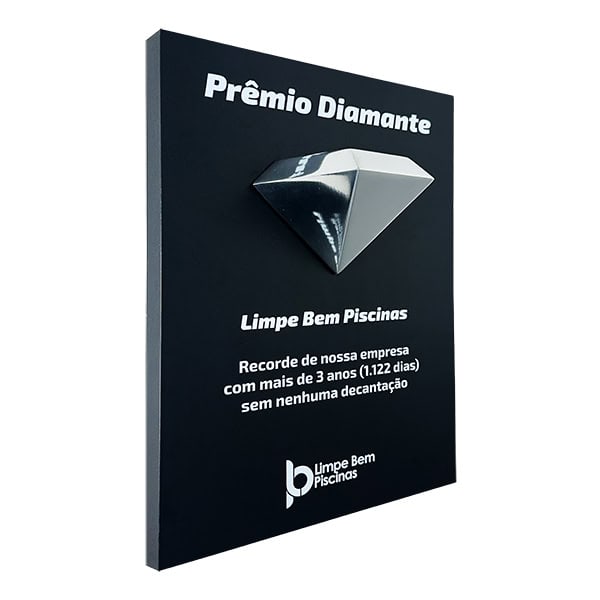 Placa Prêmio Diamante
