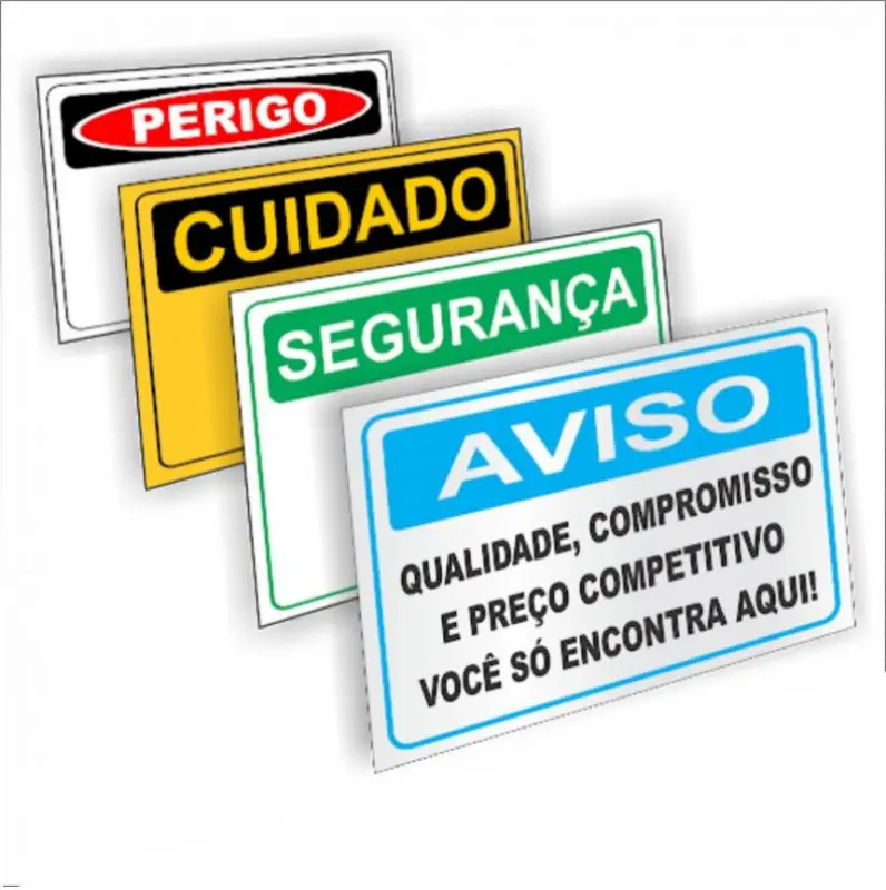 Placa pvc personalizada