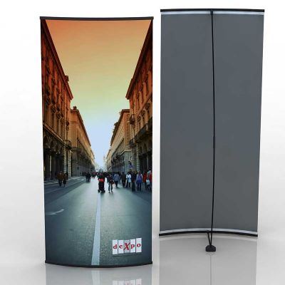 Porta banner Flex curvo