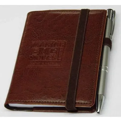 Porta Bloco de Bolso em Material Sintetico Com Gravacao em Baixo Relevo