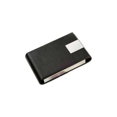 Porta Cartao de Bolso Personalizado em Couro Com Detalhes em Aluminio e Elegante Personalizado a l