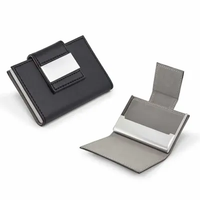 Porta Cartao em Material Sintetico Com Metal