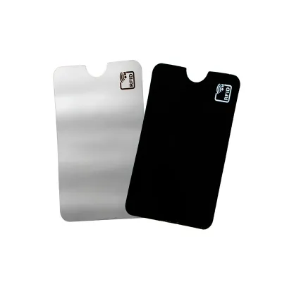 Porta-cartão RFID: branco e preto
