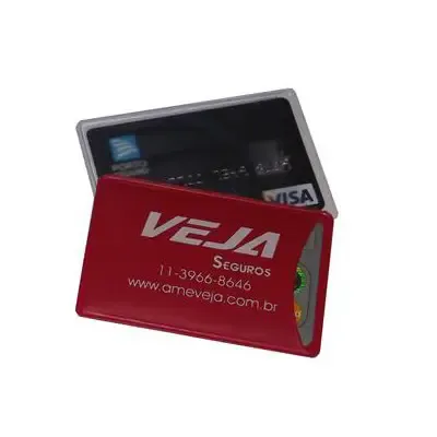Porta Cartao Unitario Credito Banco Confeccionado em Pvc
