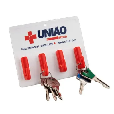 Porta-chaves de plástico personalizado
