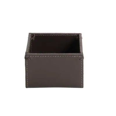 Porta Clips de Mesa em Couro