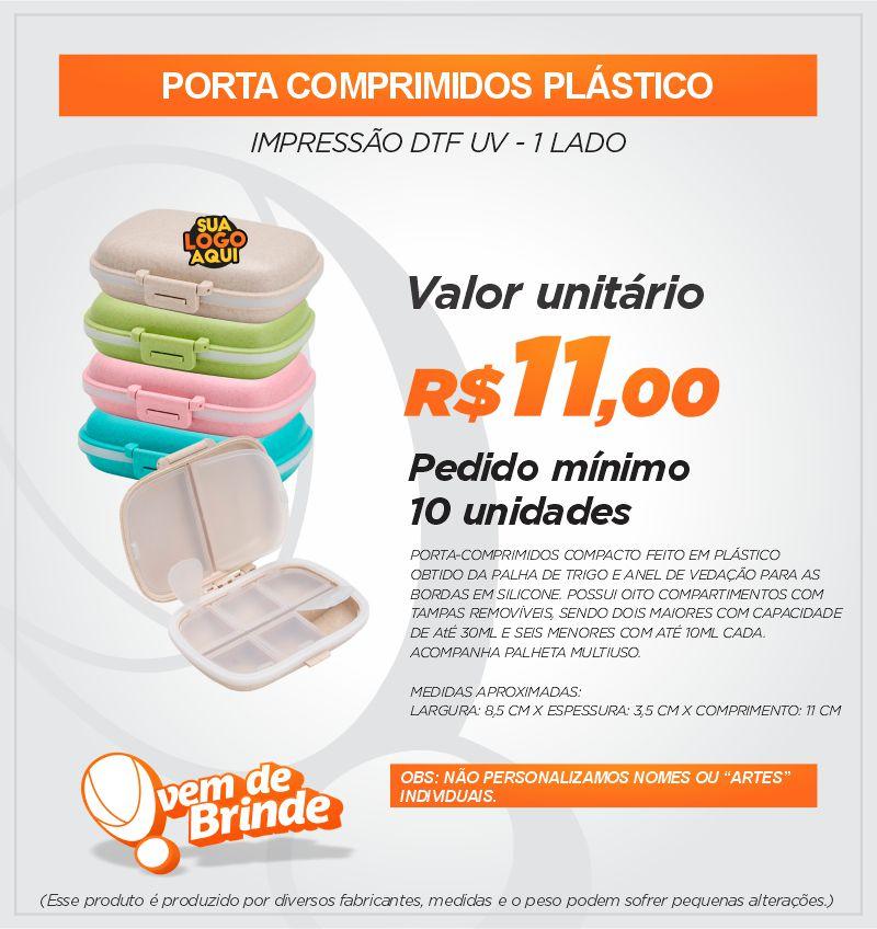Porta Comprimido Plástico