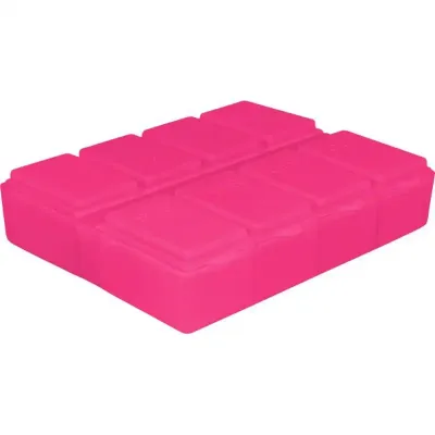 Porta Comprimido Rosa Neon Plastico