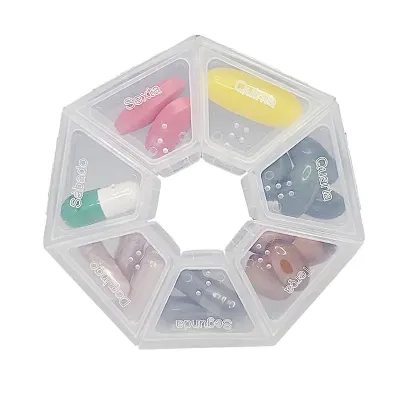 Porta Comprimidos Heptagono Personalizado