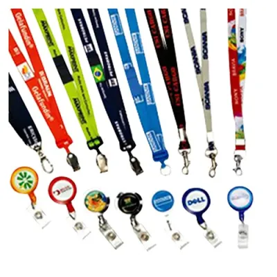 Porta Cracha Roller Clip Retratil em Abs 24 mm