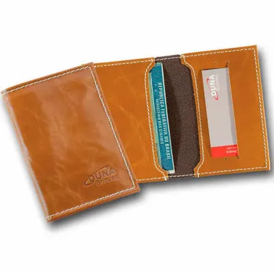 Porta Documento Confeccionado em Couro Legitimo Sintetico ou Ecologico Recouro Com Abas e Duas d