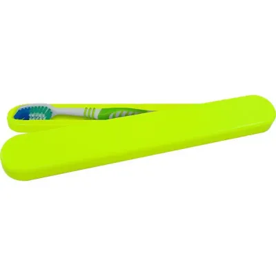 Porta Escova Dental Amarelo Neon Plastico