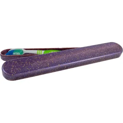 Porta Escova Dental Fibra Madeira Lilas