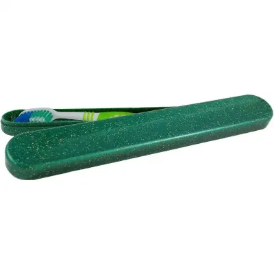 Porta Escova Dental Fibra Madeira Verde