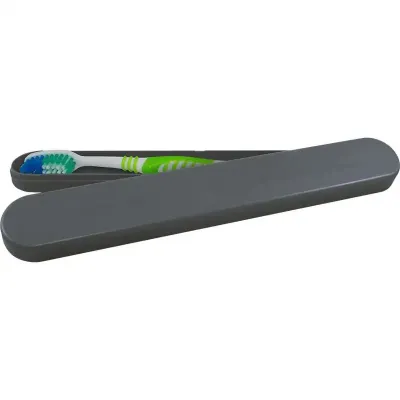 Porta Escova Dental Prata Plastico