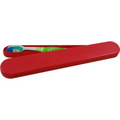 Porta Escova Dental Vermelho Plastico