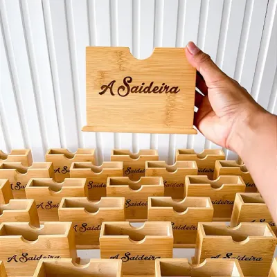 Porta Guardanapo Personalizado Mesa Restaurante com Logomarca Brinde Corporativo BC030