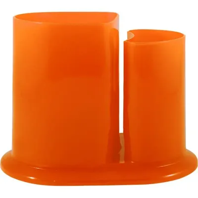 Porta Lapis Duo Alaranjado Plastico