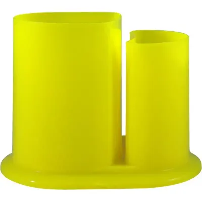 Porta Lapis Duo Amarelo Neon Plastico