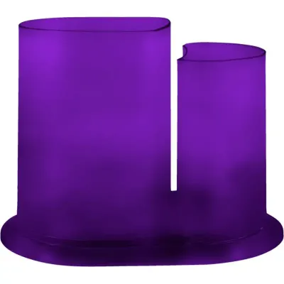 Porta Lapis Duo Cristal Lilas Plastico