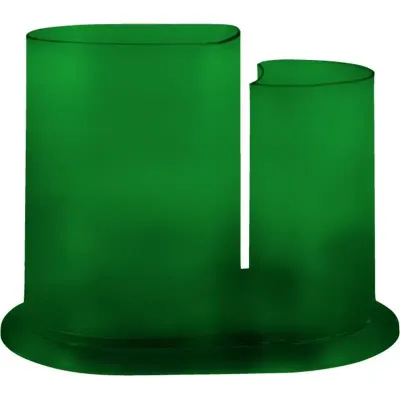 Porta Lapis Duo Cristal Verde Plastico