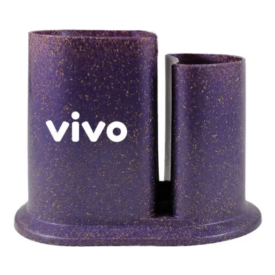 Porta Lapis Duo Fibra Madeira Lilas