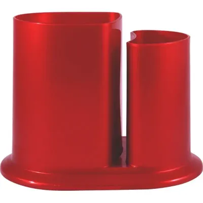 Porta Lapis Duo Vermelho Plastico
