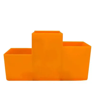 Porta Lapis Trio Dourado Plastico