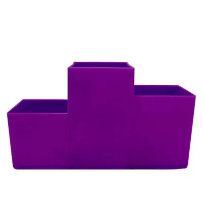 Porta Lapis Trio Lilas Plastico