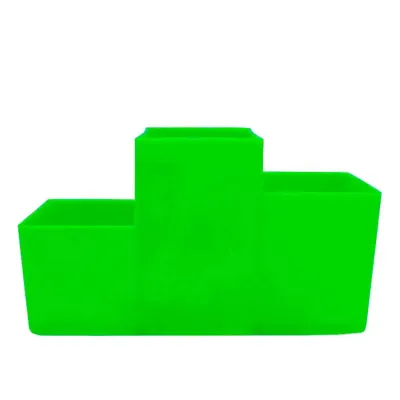 Porta Lapis Trio Verde Neon Plastico