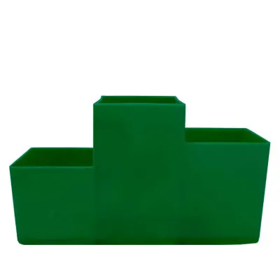Porta Lapis Trio Verde Plastico