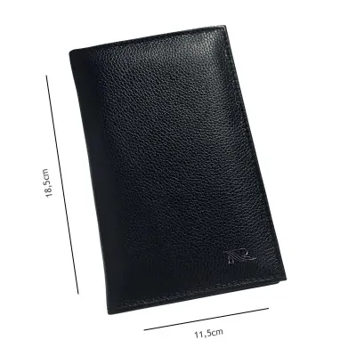 Porta Passaporte Couro Legítimo - Preto