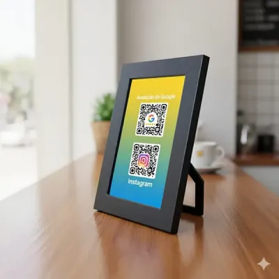 Porta Retratos Com Dois qr Code