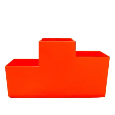 Porta Talher Trio Alaranjado Plastico
