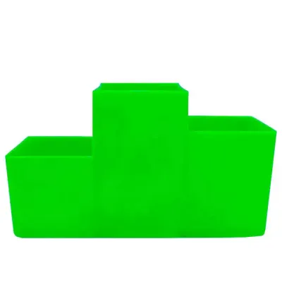 Porta Talher Trio Verde Neon Plastico