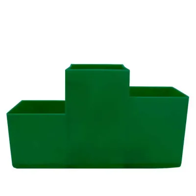Porta Talher Trio Verde Plastico