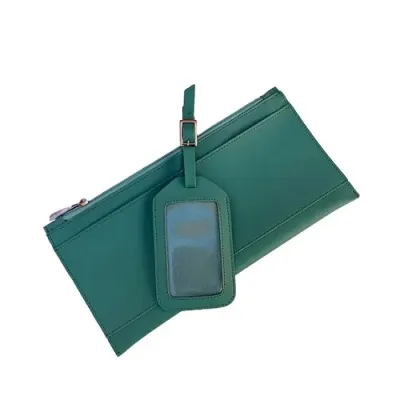 Porta Voucher com zíper em Montana Verde