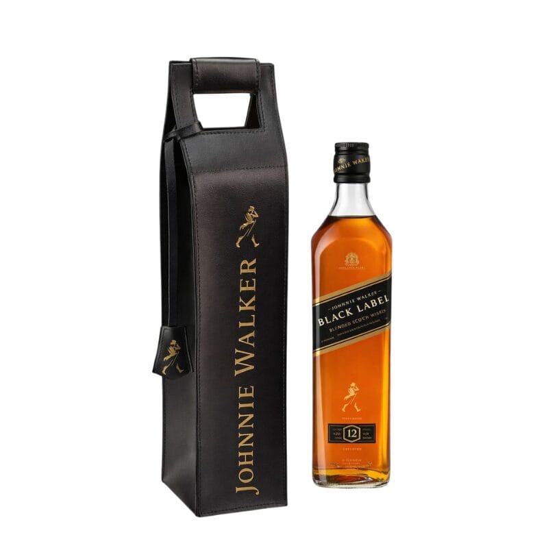 Porta whisky em couro sintético