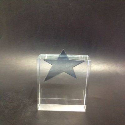 Portrait estrela de vidro personalizado