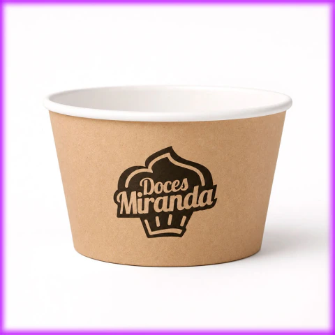 Pote de Papel Kraft Personalizado 270ml