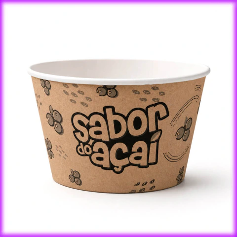 Pote de Papel Kraft Personalizado 550ml