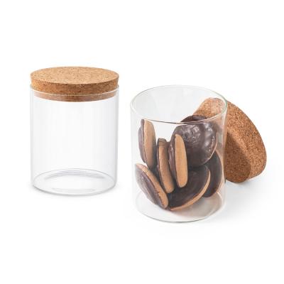 Pote de Vidro Ecologico Com Tampa de Cortica Personalizado