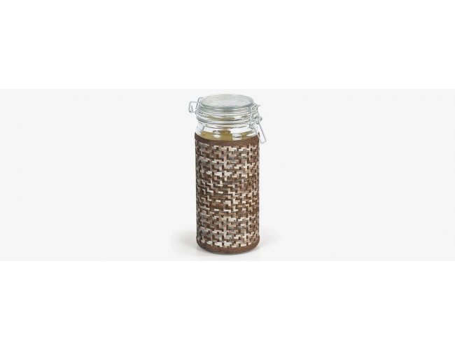 Pote Para Mantimentos Em Vidro - Trançado - 1,5 L