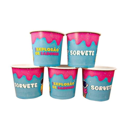 Pote Personalizado P/ Sorveteria 210ML A04- 100 Und