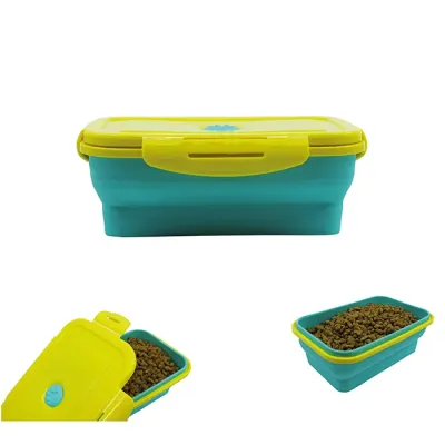 Pote PET retrátil (verde e amarelo)
